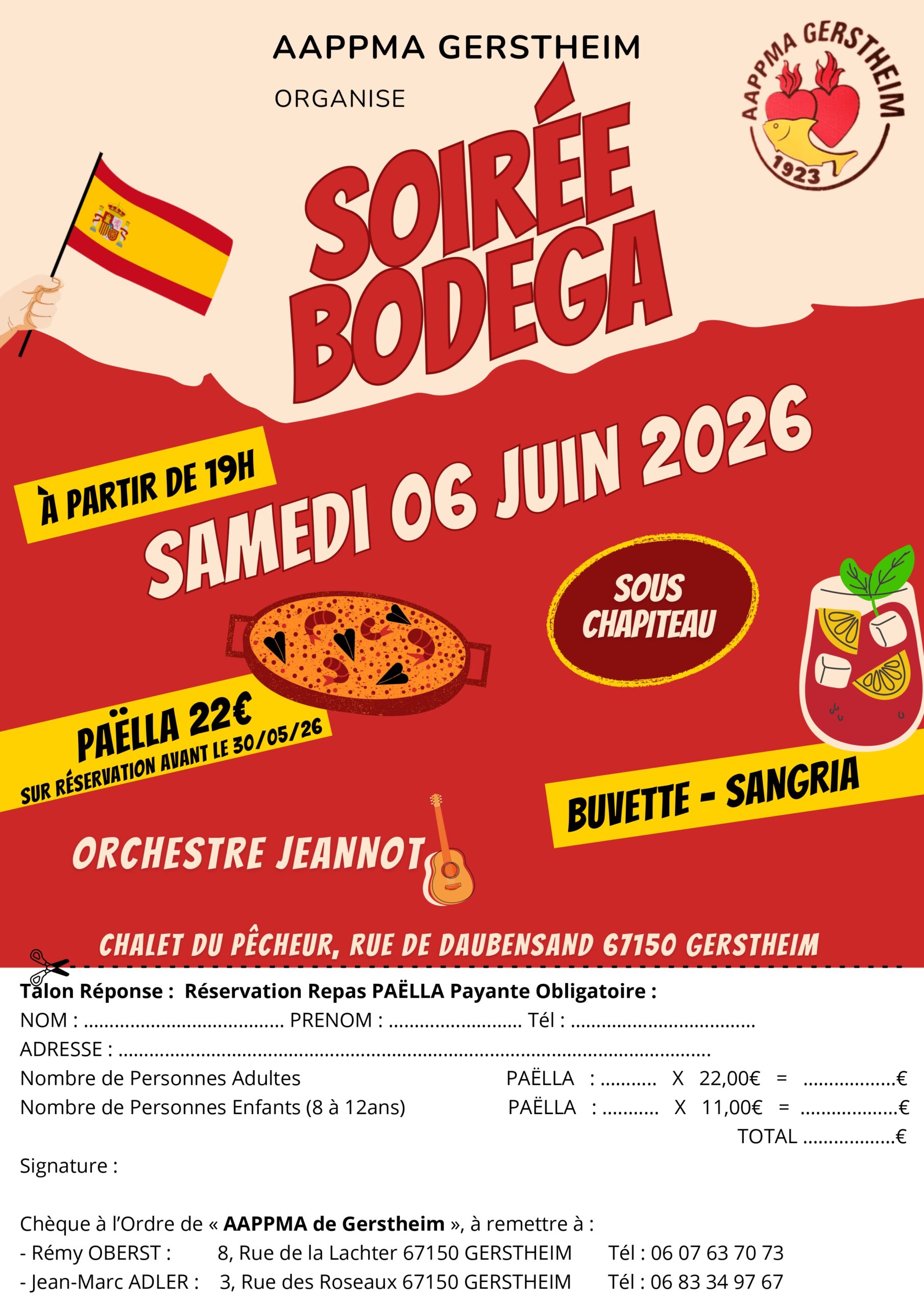 Rouge Bordeaux Jaune Noir Beige Moderne Illustration Annon_ce Evènement Musique Soirée Bodega Affiche Poster (A4)_page-0001